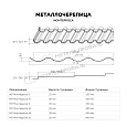 Металлочерепица МЕТАЛЛ ПРОФИЛЬ Монтерроса-M (PURETAN-20-RR750-0.5)