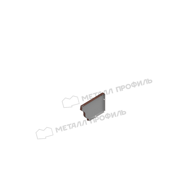 Заглушка желоба 120х86 левая (ПЭ-01-8017-0.5) ― заказать по приемлемым ценам ― 95 ₽.