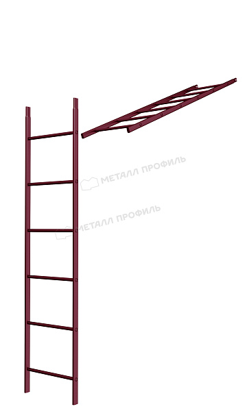 Лестница кровельная стеновая дл. 1860 мм без кронштейнов (3005) ― где приобрести в Горно-Алтайске? В нашем интернет-магазине!